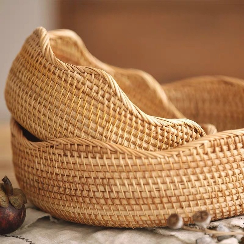 Fashion Autumn Rattan Storage Fruit Basket
