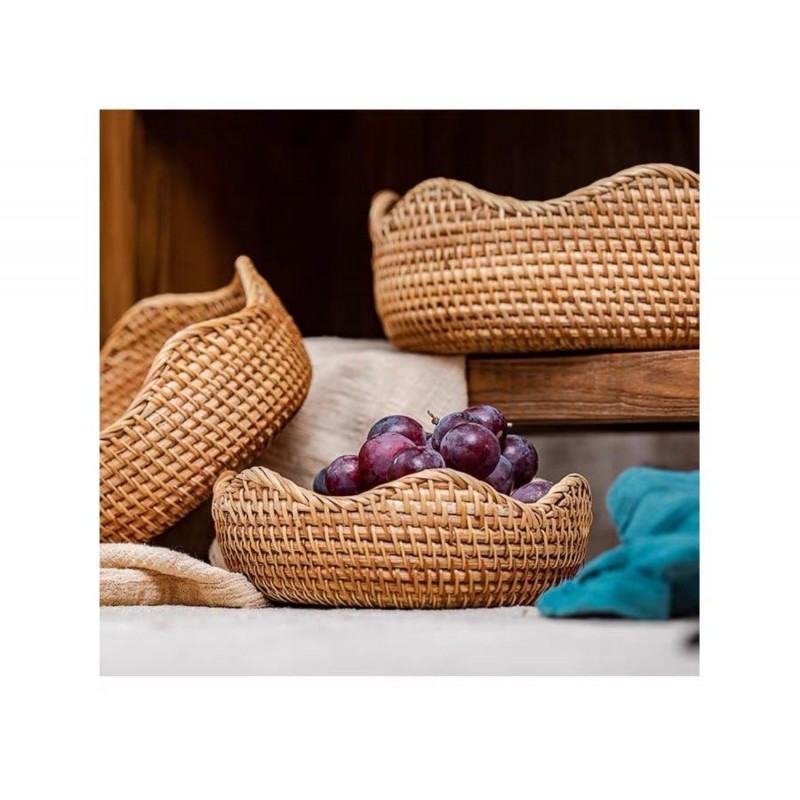 Fashion Autumn Rattan Storage Fruit Basket