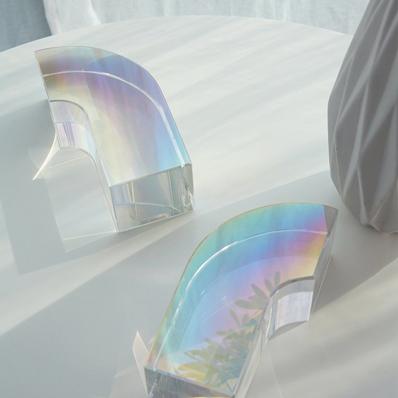 Simple And Modern Seven-Color Arch Crystal Bookends