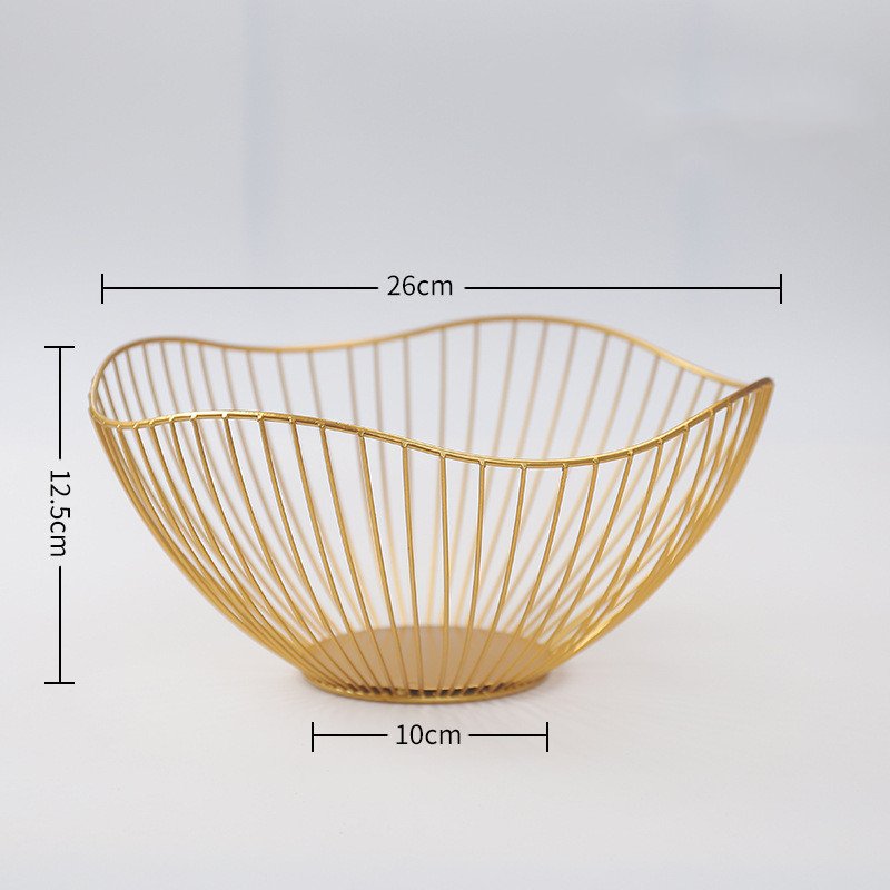 Metal Bowl Household Storage Fruit Basket
