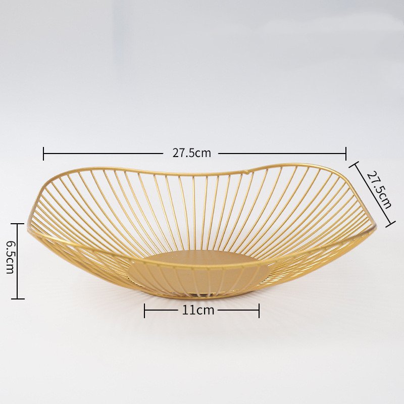 Metal Bowl Household Storage Fruit Basket