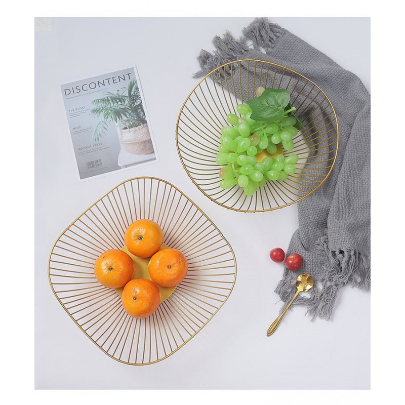 Metal Bowl Household Storage Fruit Basket