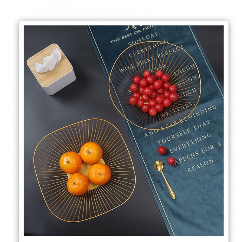 Metal Bowl Household Storage Fruit Basket