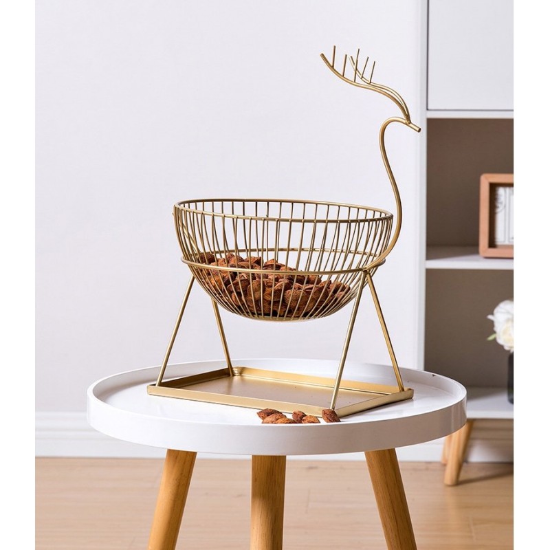Homeware Creative Living Room Nordic Fruit Plate Basket Storage Basket Iron Art