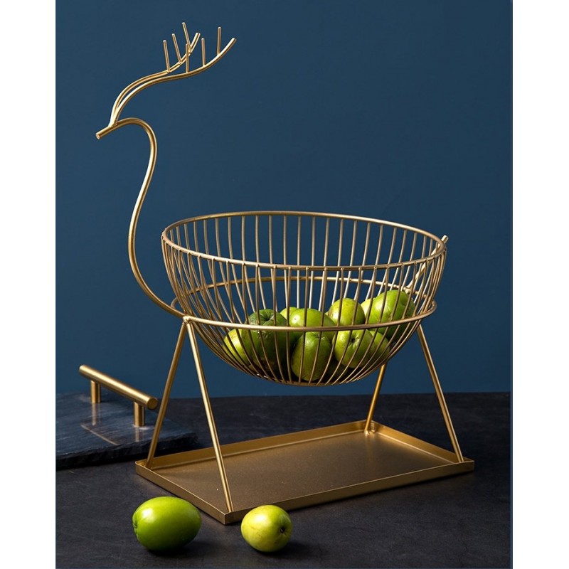 Homeware Creative Living Room Nordic Fruit Plate Basket Storage Basket Iron Art