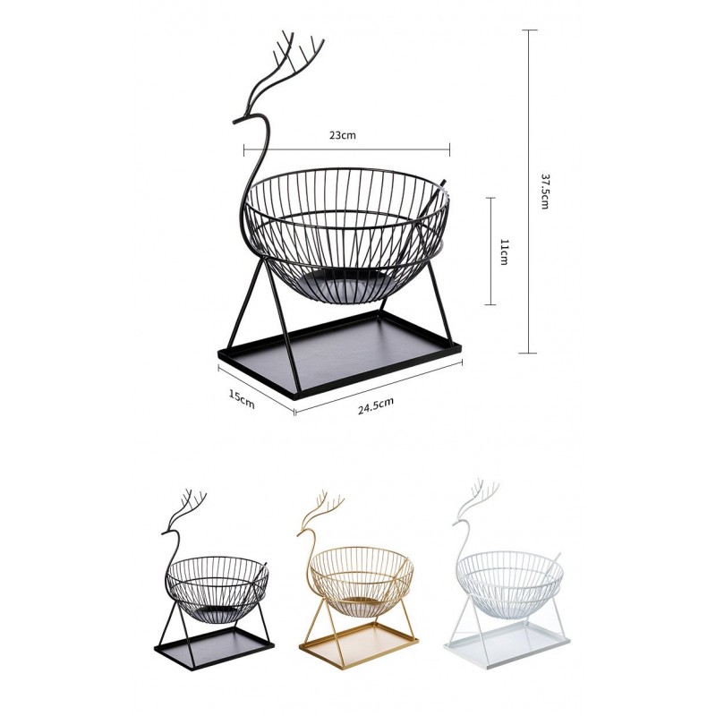 Homeware Creative Living Room Nordic Fruit Plate Basket Storage Basket Iron Art