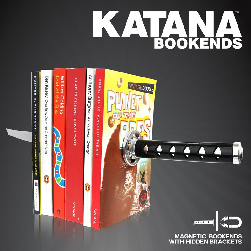 Creative British Katana Ninja Bookends Creative Ornaments