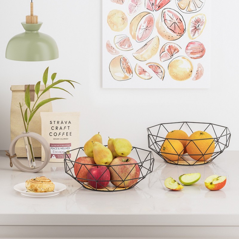 Iron Art Fruit Plate Household Living Room Fruit B...
