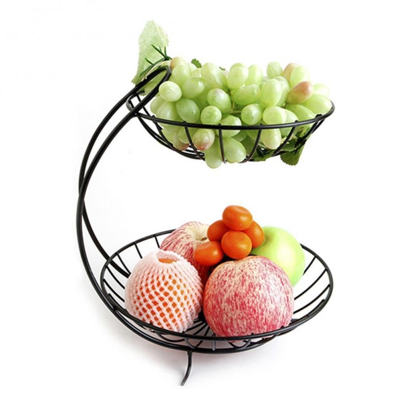 Creative Metal Fruit Basket Rack Living Room Fruit...