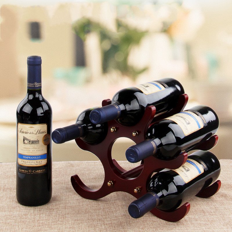 Wooden Wine Rack Decoration European Creative Wine...