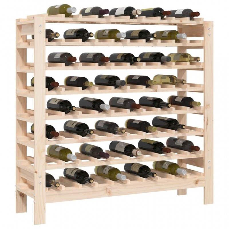 Wine Rack 109.5x30x107.5 cm Solid Pine Wood   Wine Rack