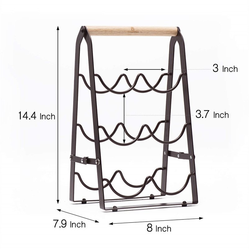 Metallic Desktop Wine Rack Wine Storage Rack