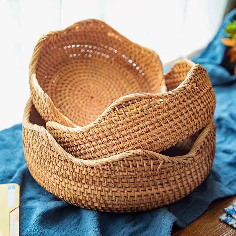 Fashion Autumn Rattan Storage Fruit Basket