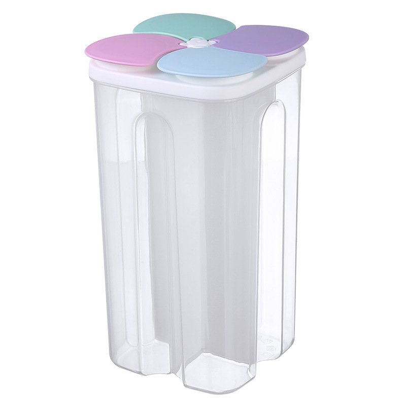 Kitchen Plastic Partition Sealed Jar Transparent Storage Box