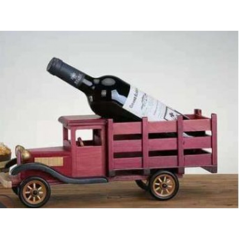 Motorcycle wooden wine rack