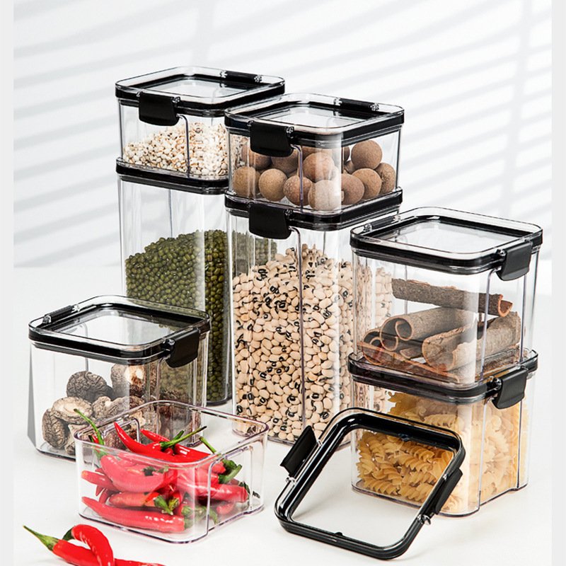 Kitchen Sealed Jar Storage Box Household Plastic Dry Goods Storage Food Storage Tank