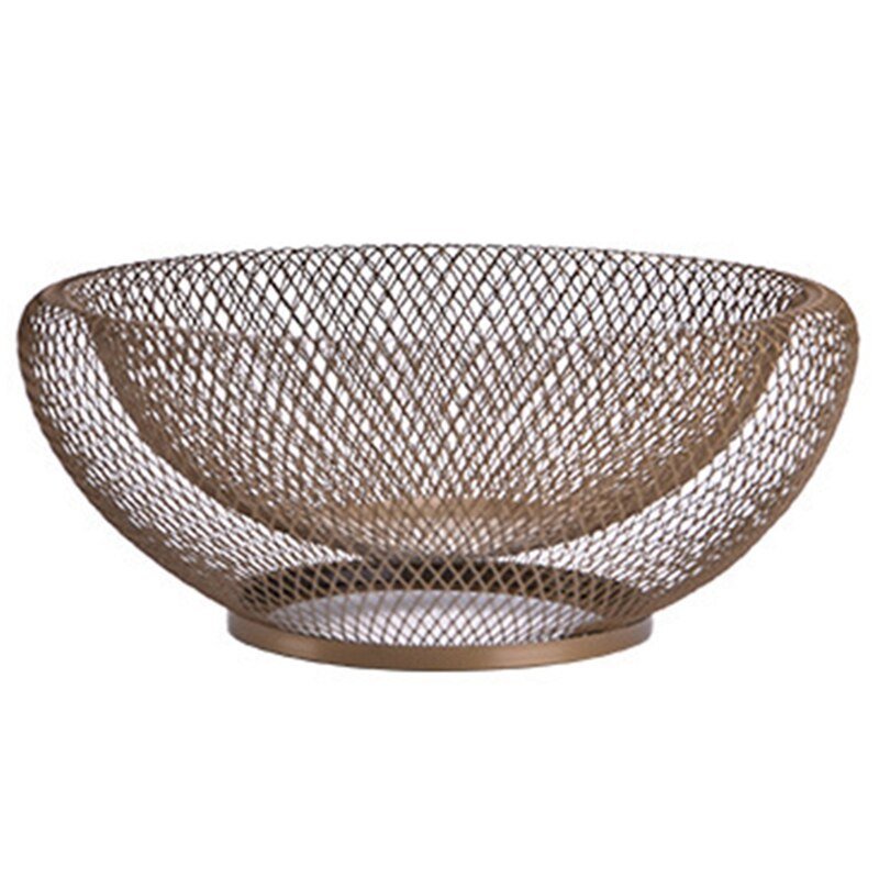 Iron Fruit Basket Simple Hollow Fruit Creative Bas...