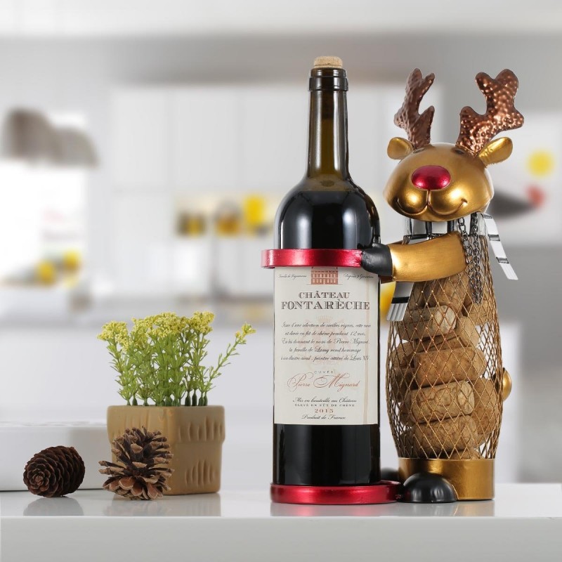 Wrought Iron Wine Rack Christmas Elk Wine Rack Dec...