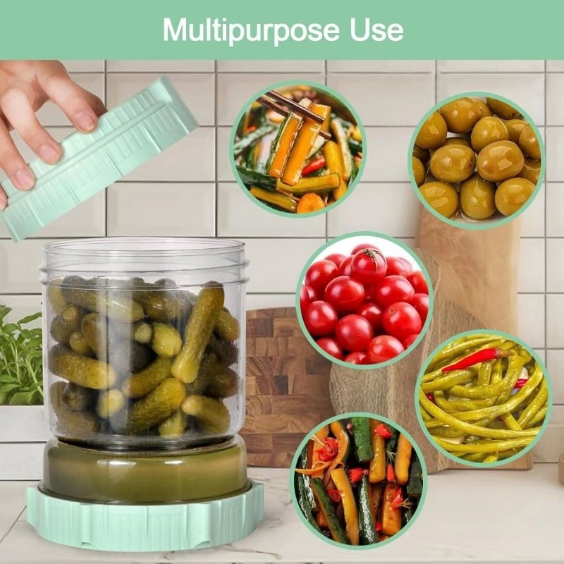 Glass Kimchi Jar Food Bottle Storage Kitchen Organ...