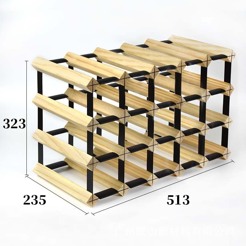 Solid Wood Plaid Wine Rack