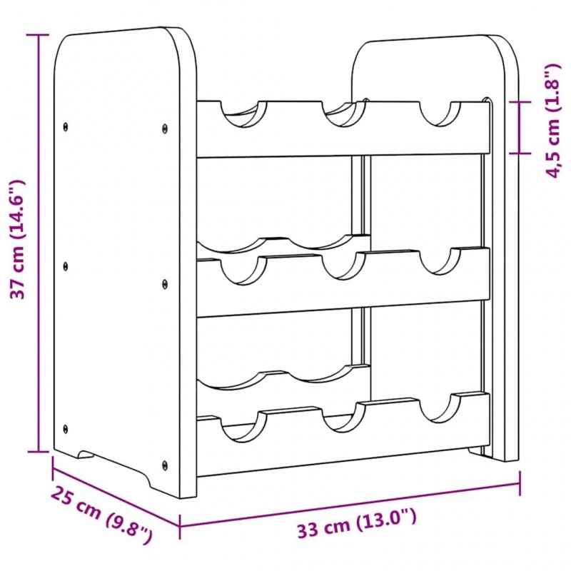 Wine Rack 33x Solid Pine Wood   Wine Rack 43x