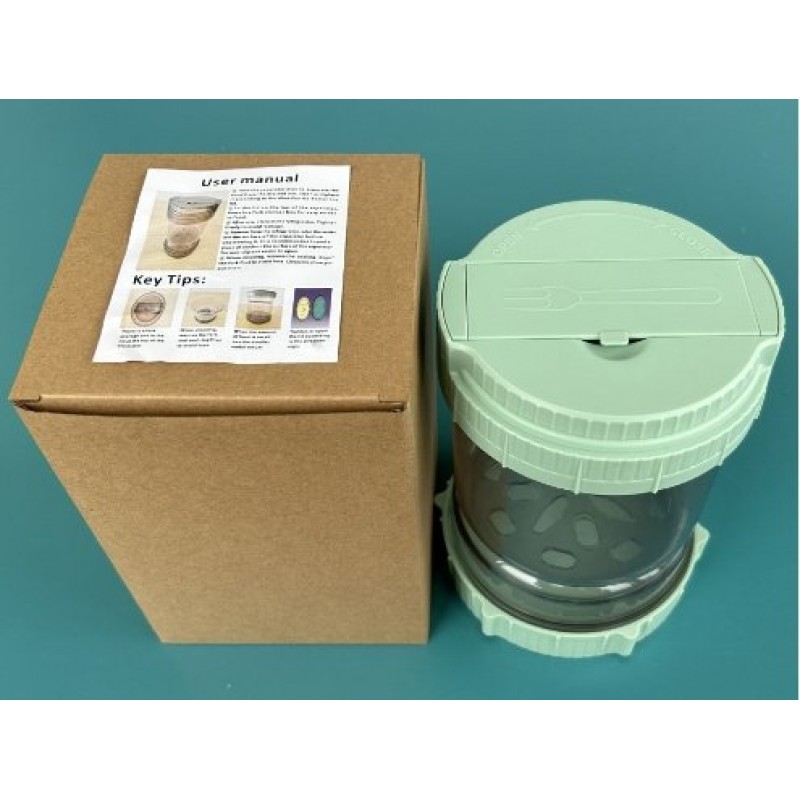 Glass Kimchi Jar Food Bottle Storage Kitchen Organizer