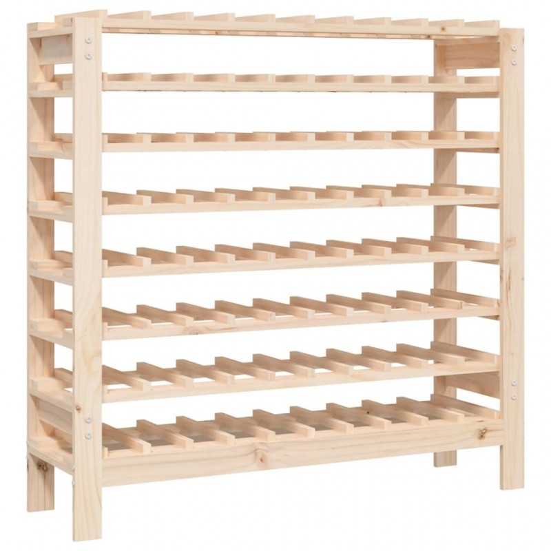 Wine Rack 109.5x30x107.5 cm Solid Pine Wood   Wine Rack