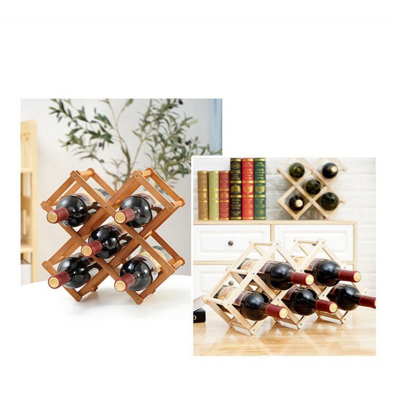 Folding Wine Rack Wine Display Rack Lattice Decoration