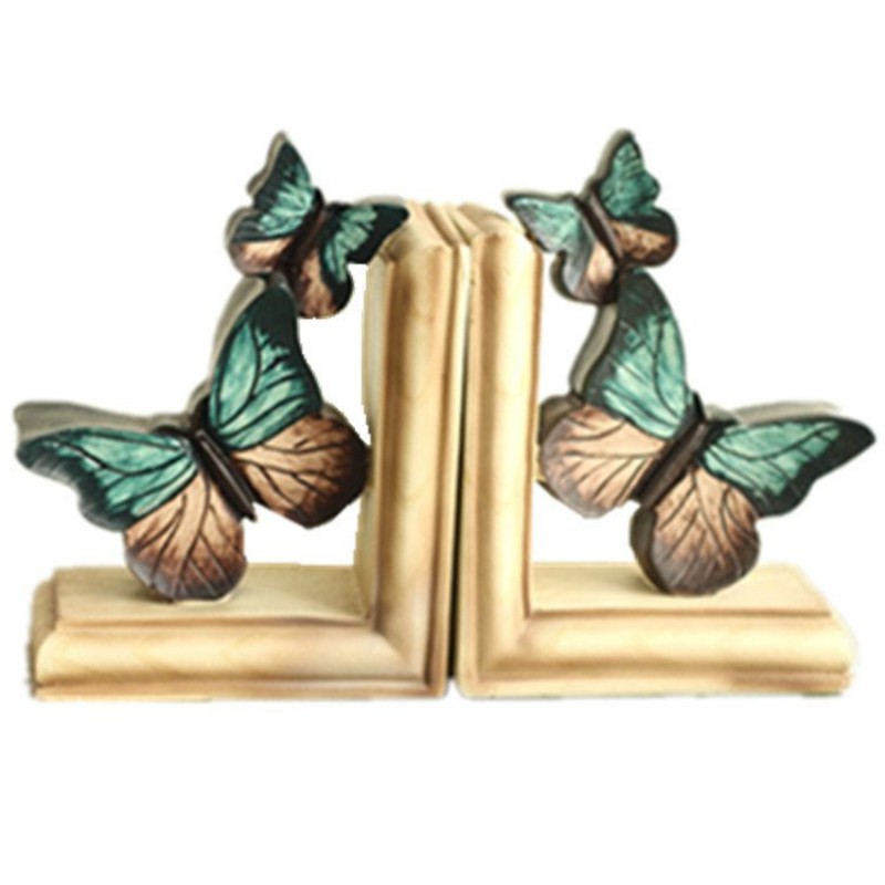 Country Butterfly Bookstand Bookend Resin Craft Set