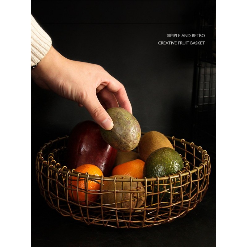 Wrought Iron Fruit Tray Basket