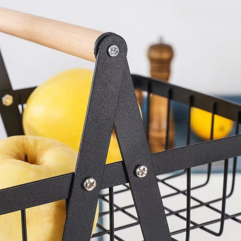 Household Portable Detachable Iron Fruit Basket Storage Rack