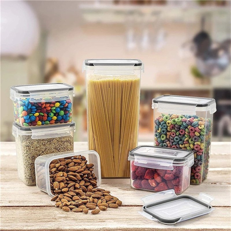 Pp Material Crisper Sealed Cans Refrigerator Kitchen Storage Jar