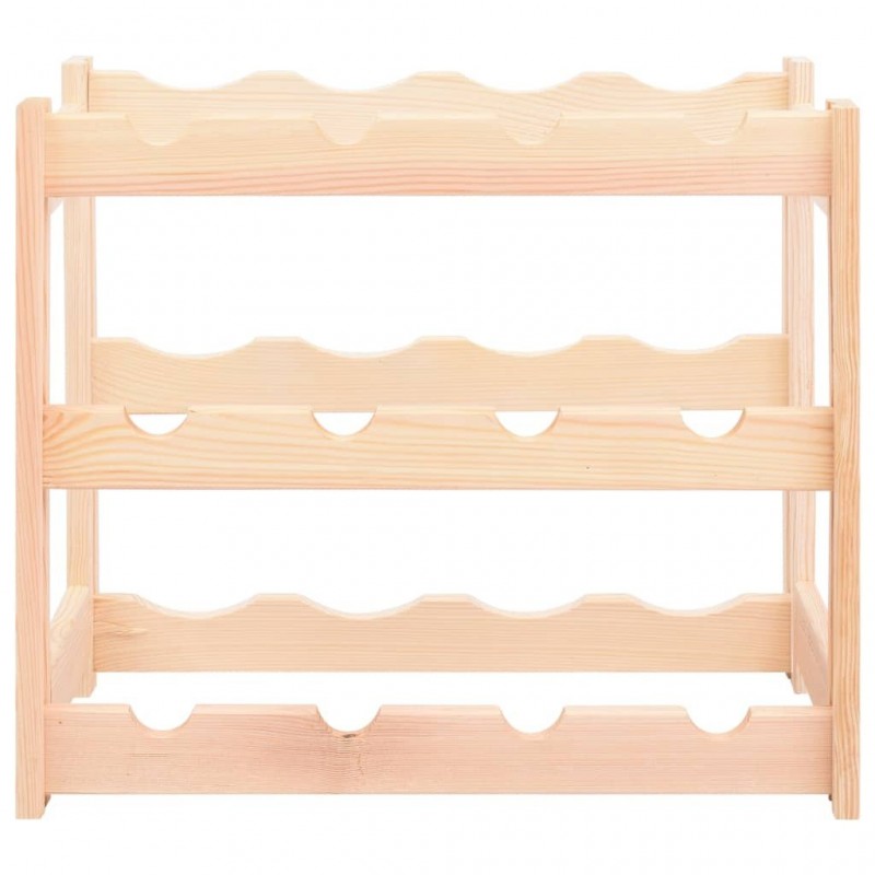 Wine Rack for 12 Bottles, Pine Wood,   Wine Rack