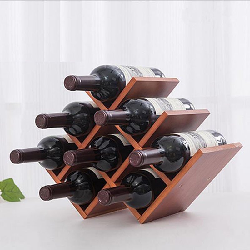 European Creative Wooden Wine Rack Wooden Wine Rac...