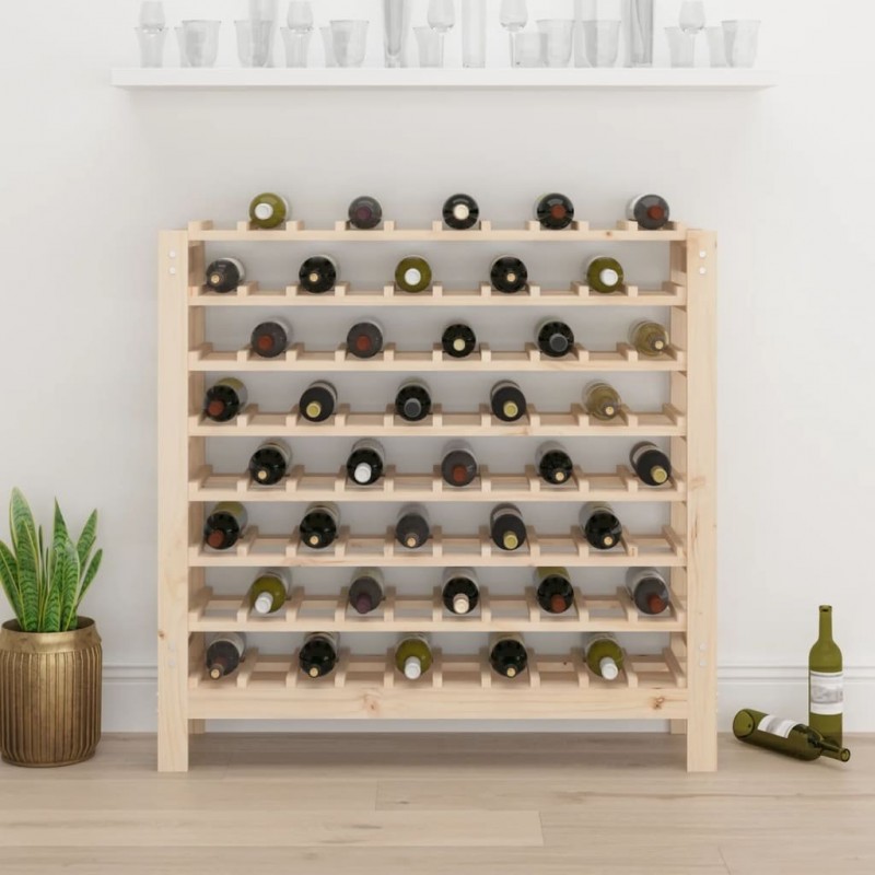 Wine Rack 109.5x30x107.5 cm Solid Pine Wood   Wine Rack